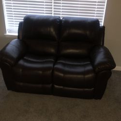 Brown Leather Couch 