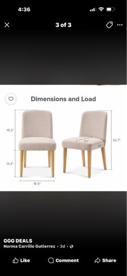 Upholstered Dining Chairs Set of 2