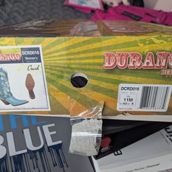 Durango teal cowboy boots woman size 11