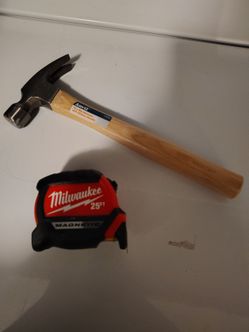 New hammer and Milwaukee measuring tape