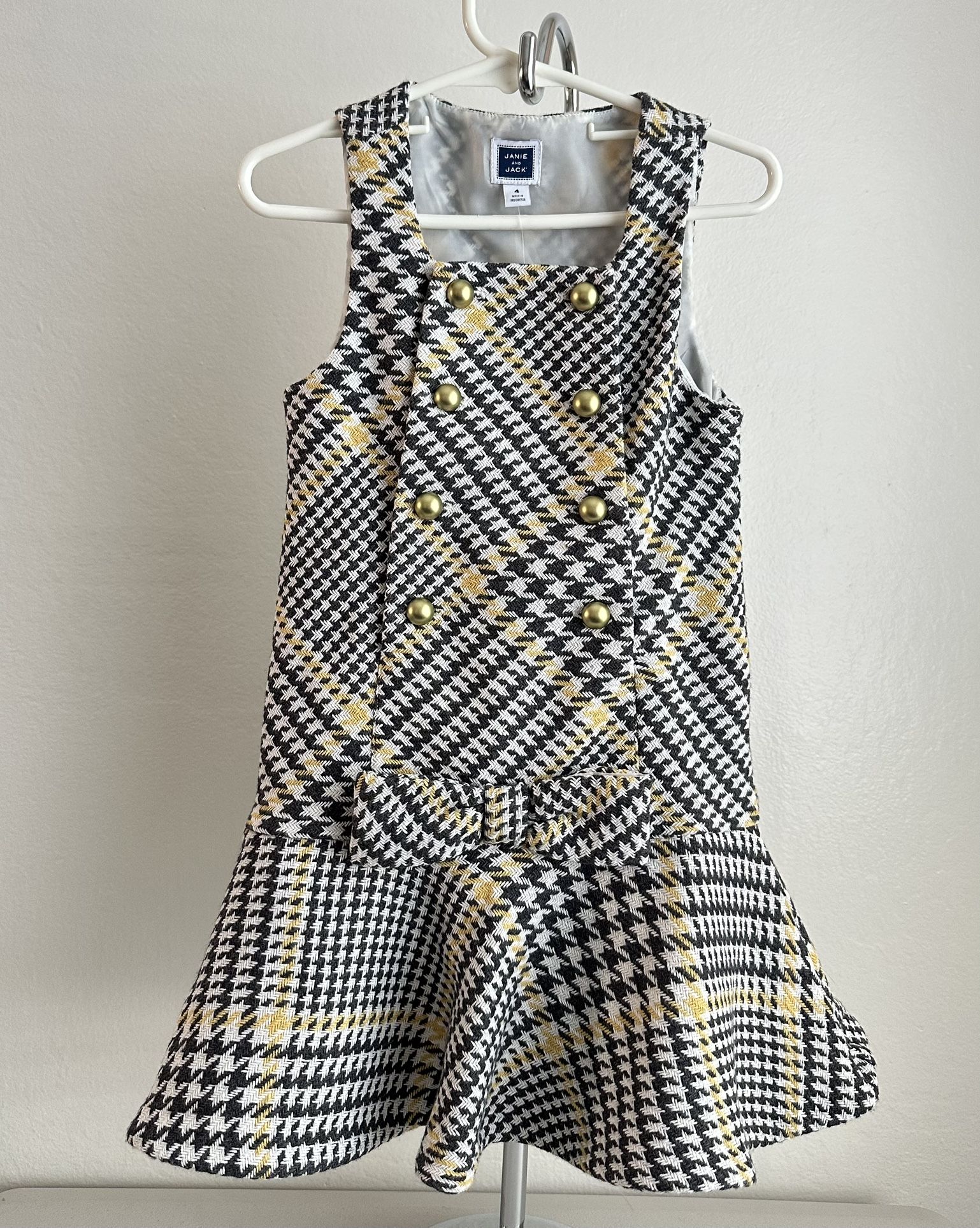 Janie & Jack plaid wool dress size 4