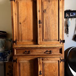 Vintage Wooden Armoire 