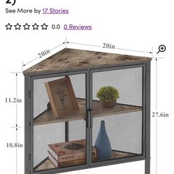1 New Industrial Corner End Table