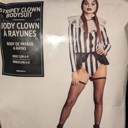 Clown Bodysuit Halloween Costume S/M