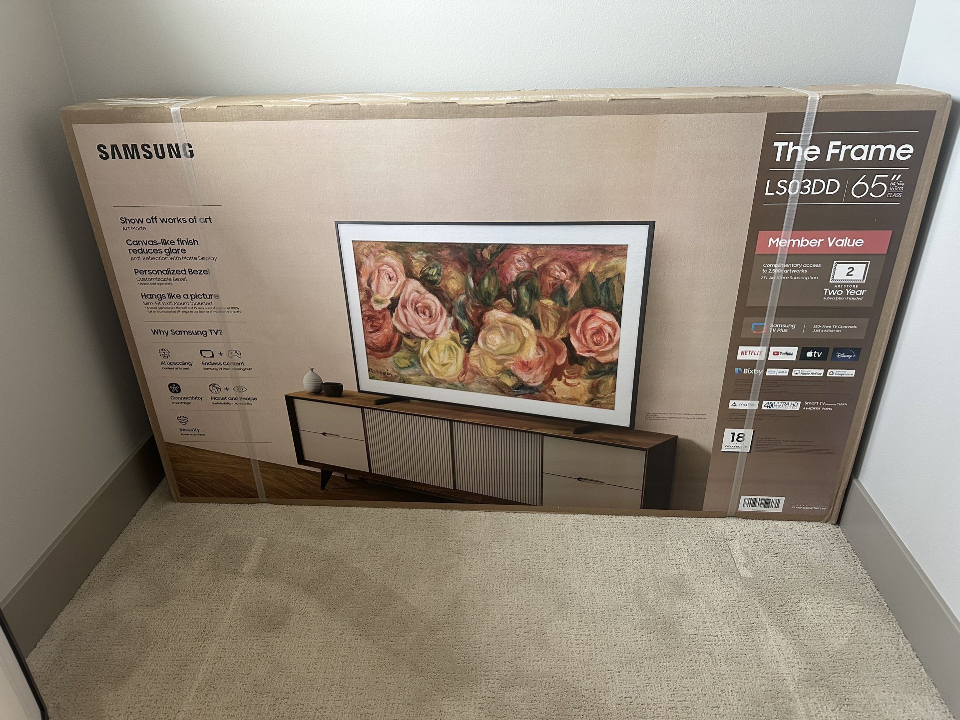 SAMSUNG 65” “THE FRAME” TV
