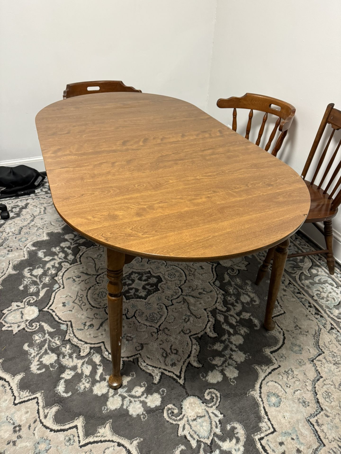 ETHAN ALLEN Heirloom Nutmeg Maple Colonial Early American 86″ Oval Dining Table 10-6093