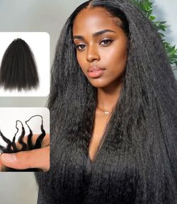 Daixi Kinky Straight & Deep Wave Crochet Hair | Pre-Looped Human Hair for Boho Braids & Twists – But