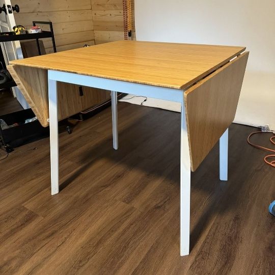 IKEA IKEA PS 2012 Drop-leaf table, bamboo/white for Sale in Los