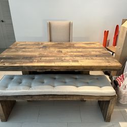 West Elm Dining Table & Bench