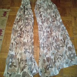Two long curtains