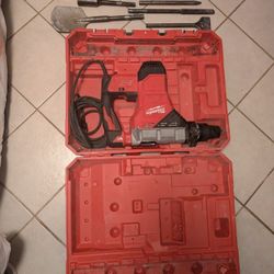 Almost New Milwaukee Rotary Hammer/ With Attachments