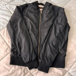 Ashley By 26 International Outerwear Women’s Size M Black Bomber Jacket 