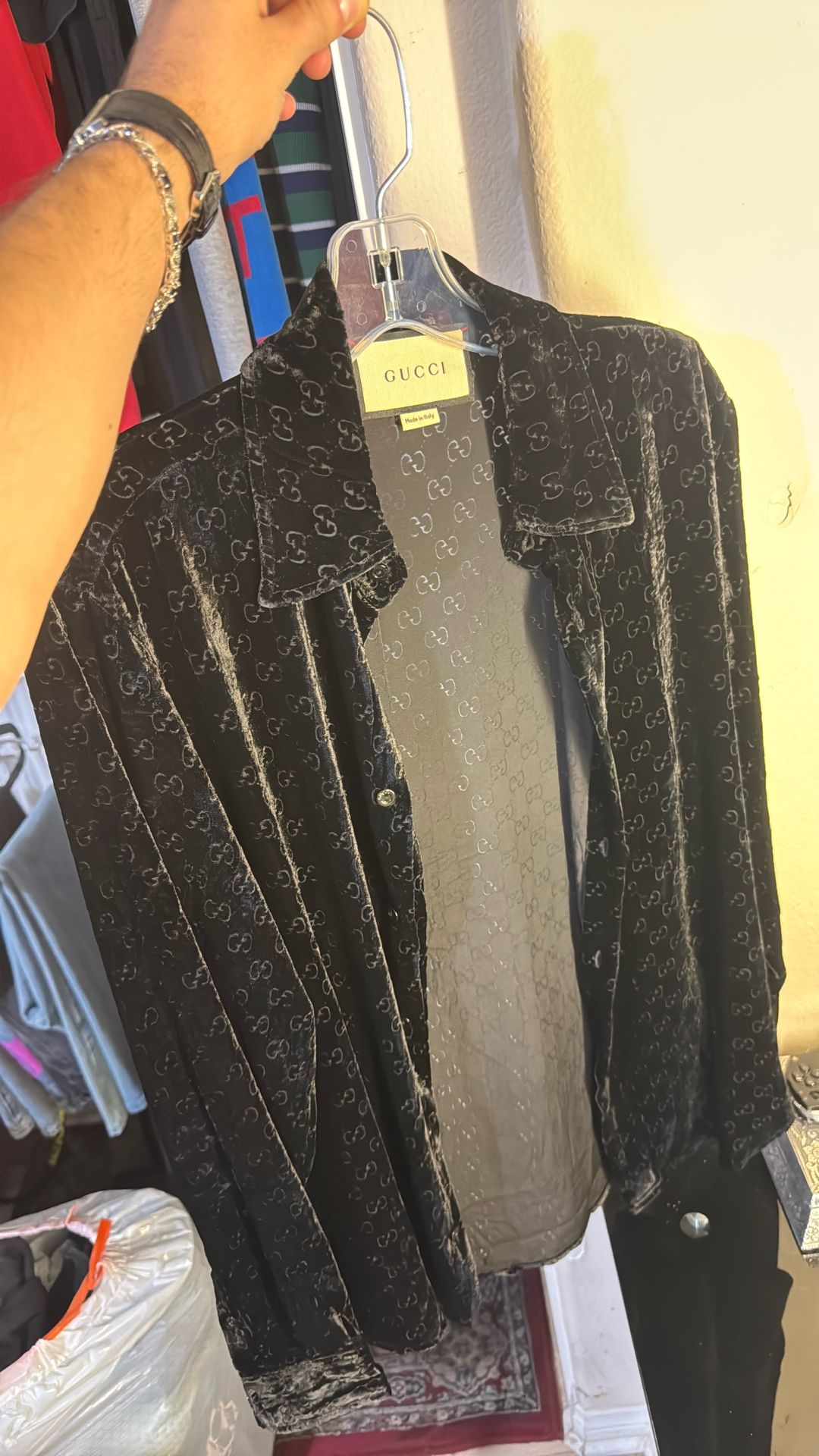 Gucci Mono Gram Button Up Authentic Vintage