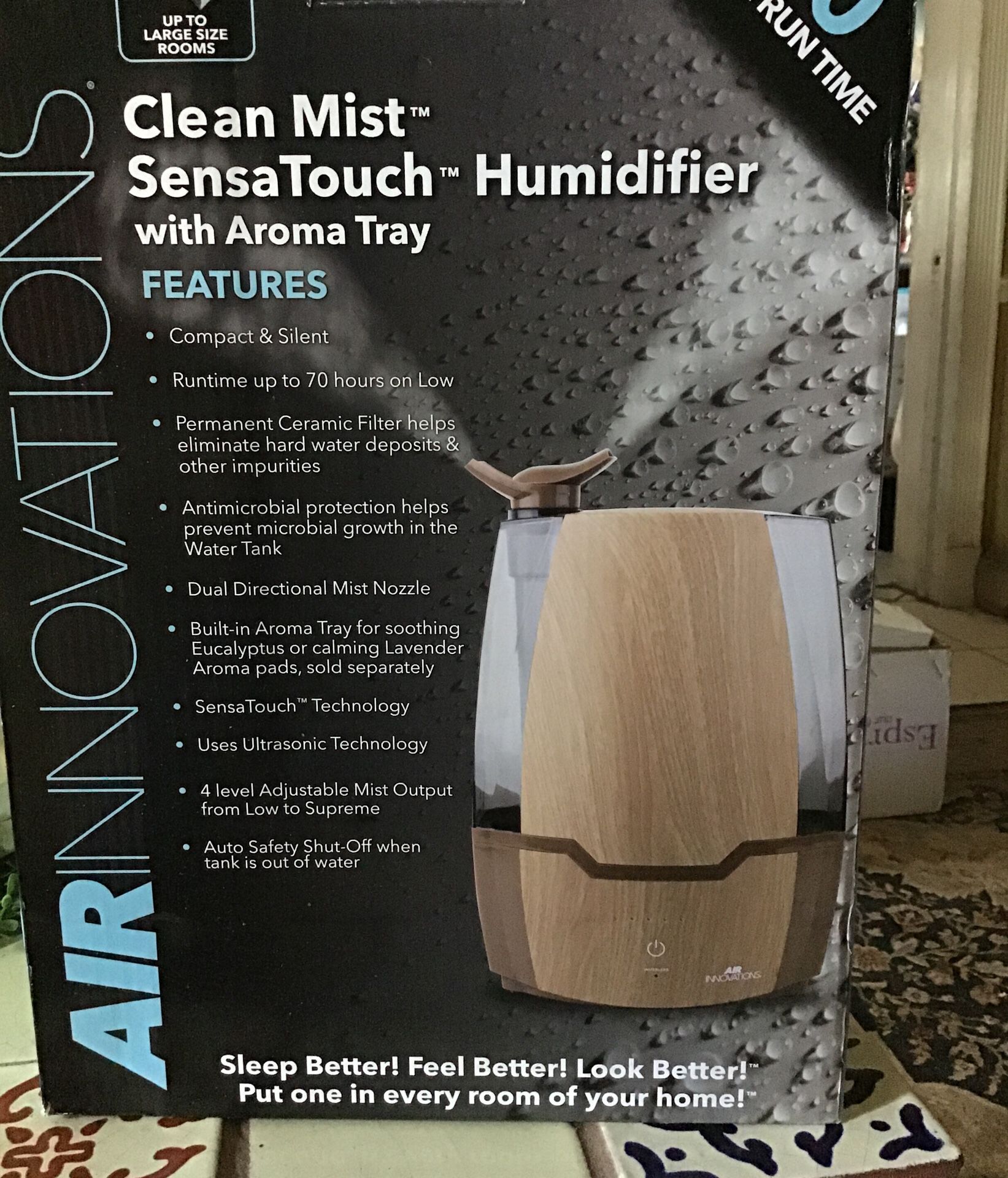 Clean mist sensa touch humidifier