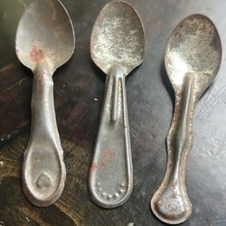 Vintage Tin Ice Cream Tasting Spoons