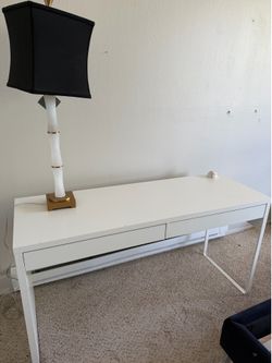 52’’ L White Desk w/ Drawers