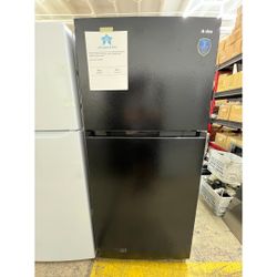 Midea Fingerprint Resistant 18.1-cu ft Standard-Depth 30-in Wide Top-Freezer Refrigerator ( Black ) Garage Ready ENERGY STAR Certified