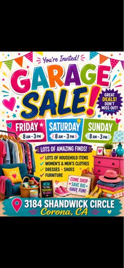 Garage sale Aug/14//1516