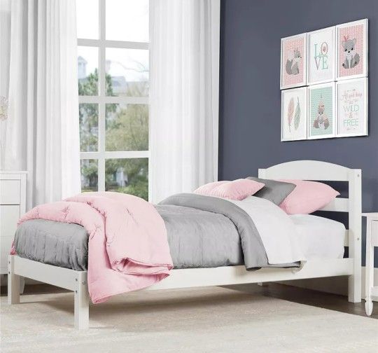 White Dorel Living Braylon Twin Bed