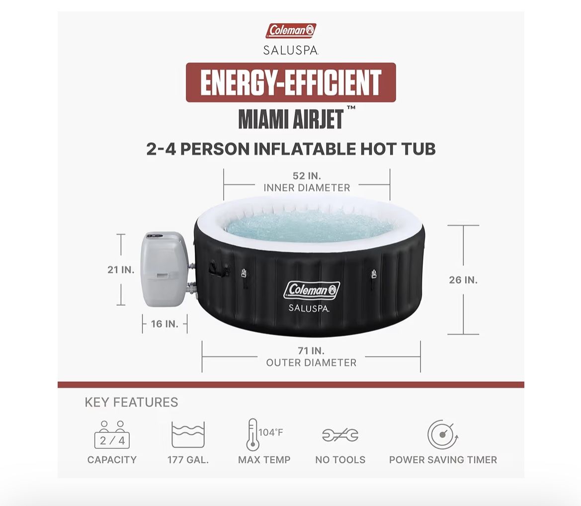 🔥 Coleman SaluSpa Hot Tub – Like New! AMAZING DEAL