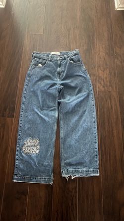 Hollister Wide Leg Jeans New York Graphic