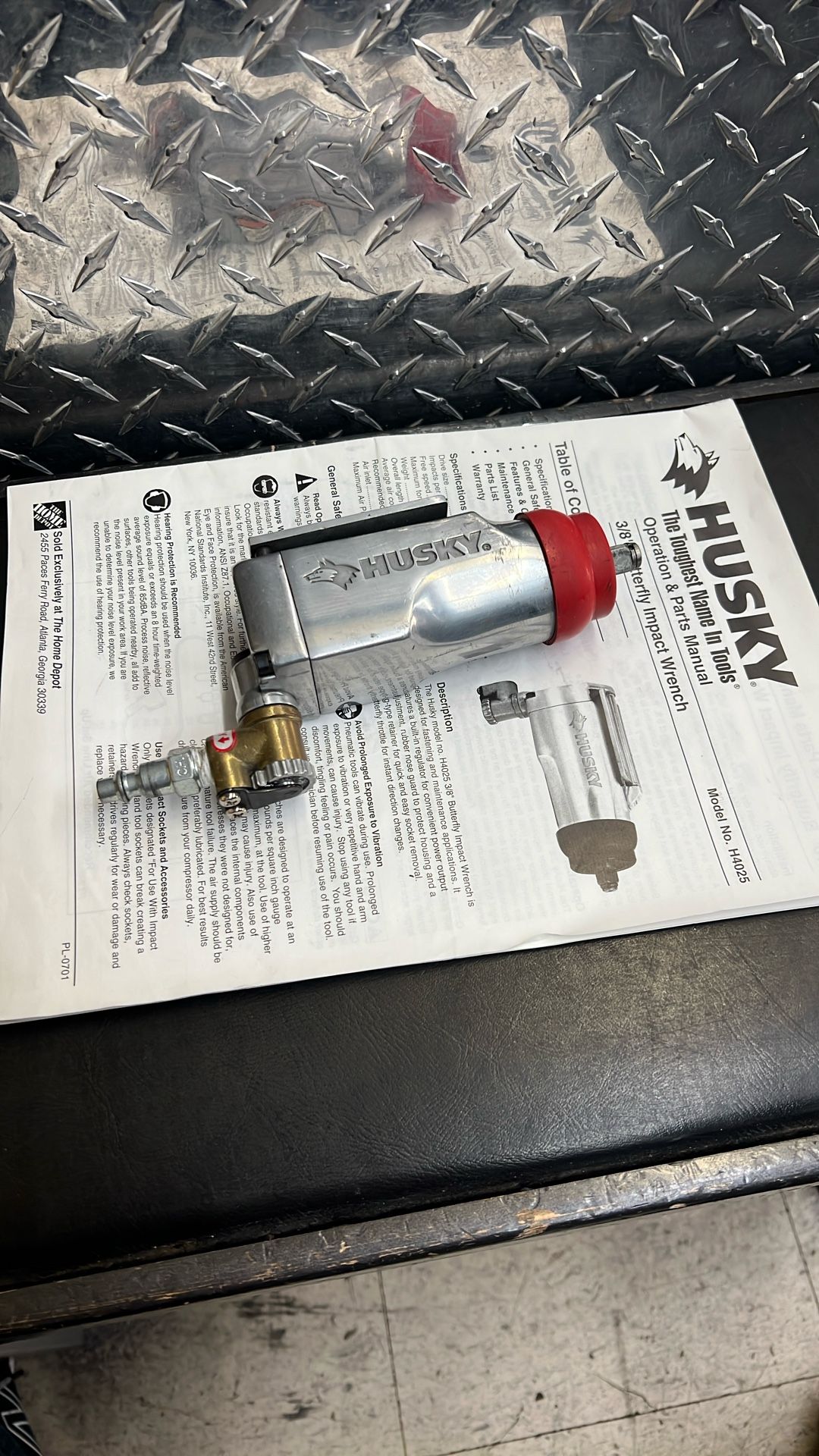 Husky H4025 3/8” Pneumatic Butterfly Impact Wrench