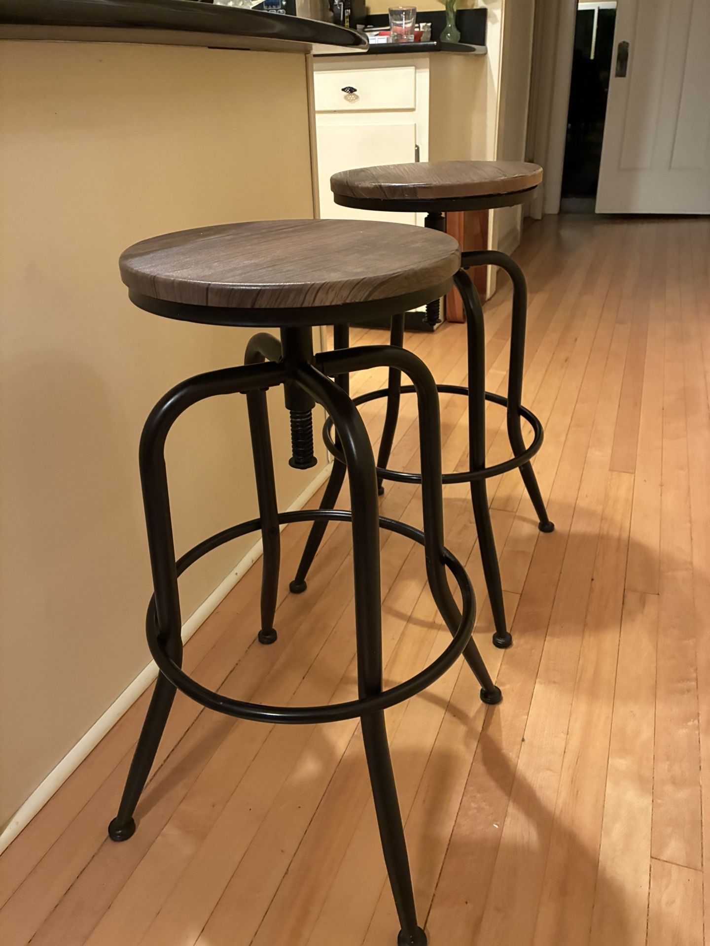 Pair Of Adjustable Bar Stools