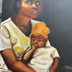 A Mother And Child By Marina Vasquez Painted From An Original