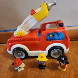 Fisher Price Little People Lift and Lower Fire Truck Set