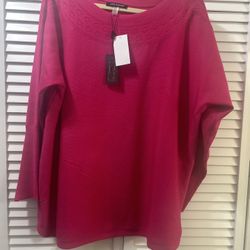 1x Pink Cable N Gage Tunic Top.  NWT 