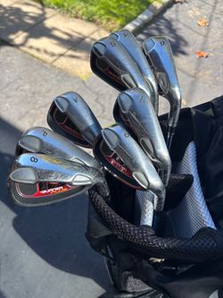 Taylormade burner plus iron set and bag
