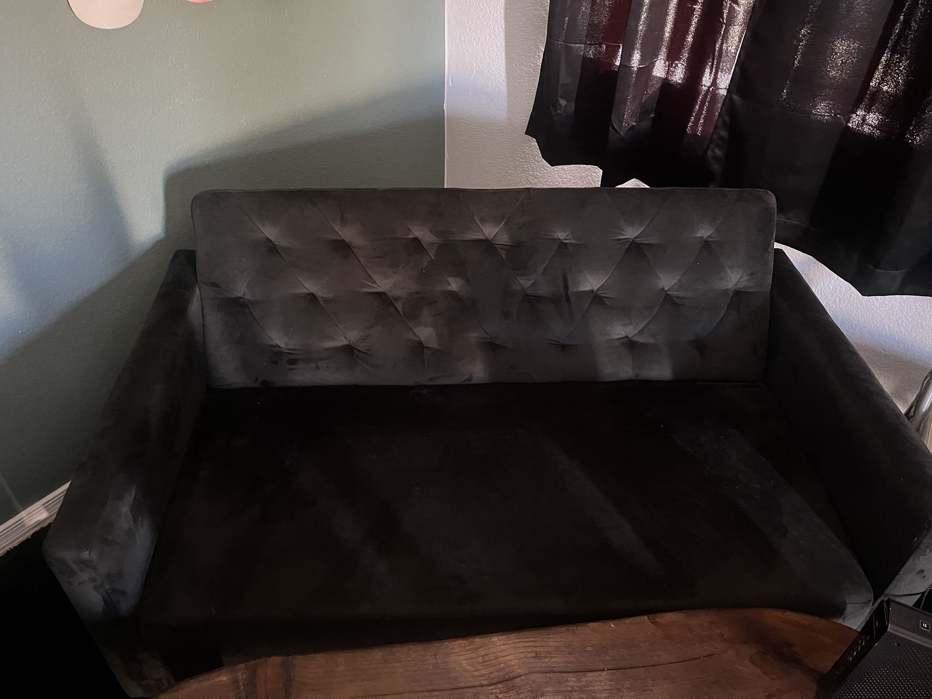 Black Velvet Couch