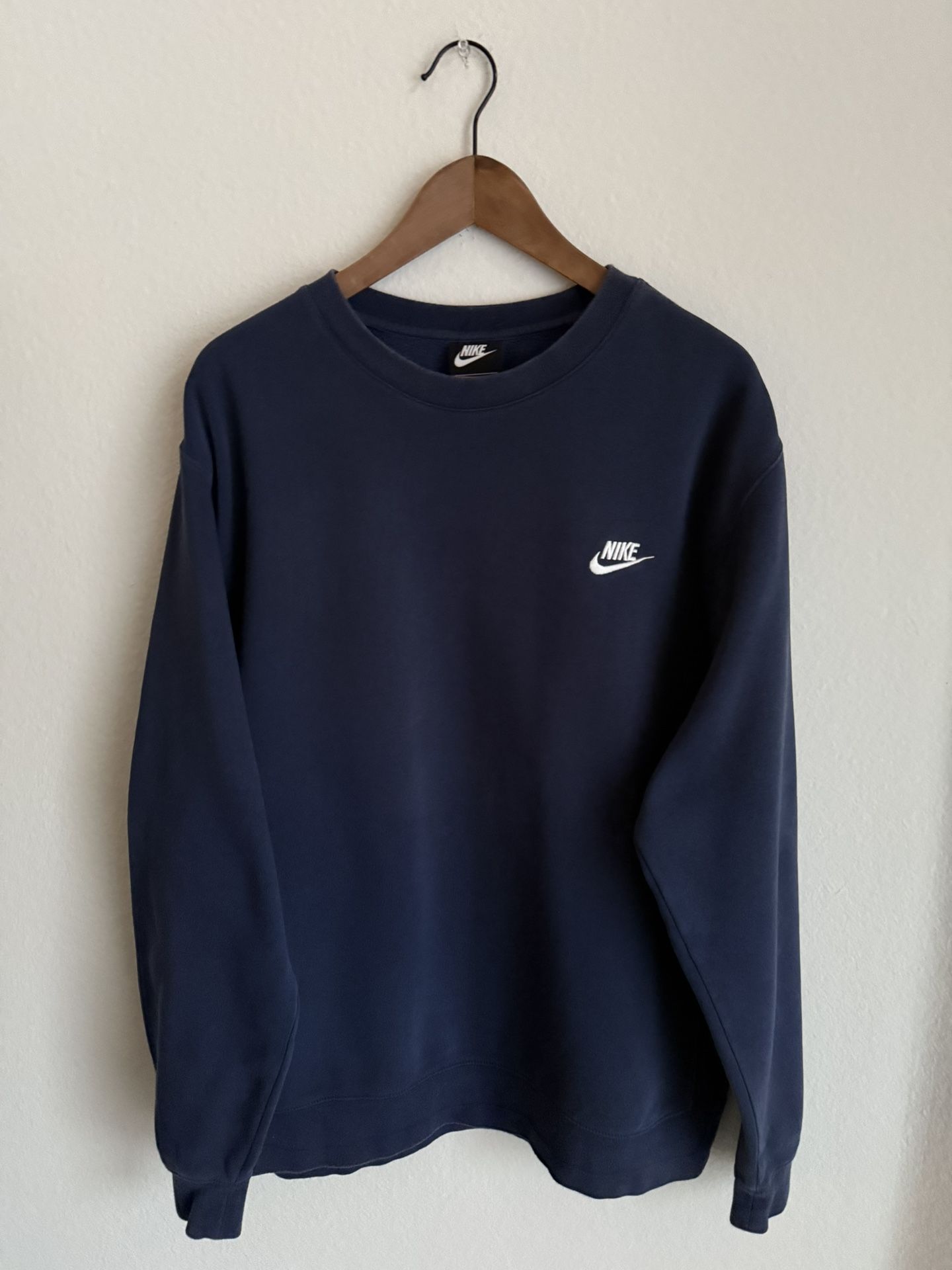 Nike Sportswear Club Fleece Crewneck Navy Blue size XL (Tall)