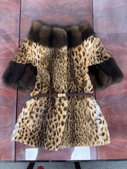 Lynx Bobcat Russian Sable vest Sz S
