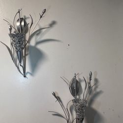 2 Piece Metal Wall Sconce Set