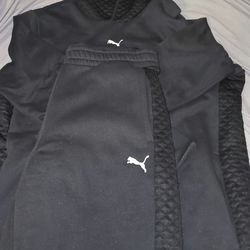 New Puma Jogger Set Size Large Men's Textured Sides