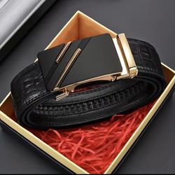 Cinturón de cuero para hombre, hebilla automática de aleación de Metal, cinturones de cintura de diseño de lujo de marca para hombre, correa para homb
