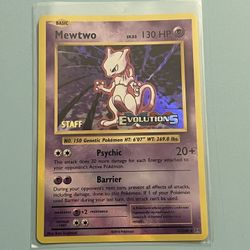 Mewtwo Prerelease Staff Pokemon Evolutions 