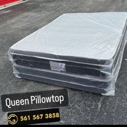 NEW Mattress Queen Size Pillowtop With Box Spring // Offer  🚚