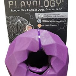 PLAYOLOGY Bacon-Scented Channel Chew Ring – Large (For Dogs 35 lbs+)