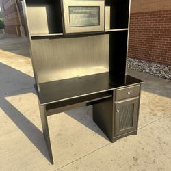 Bush Furniture Cabot 48" Computer Desk and Hutch, Espresso Oak