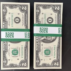 $2 Dollar  Bills Uncirculate
