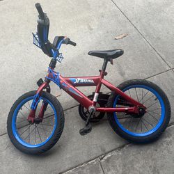 16” Spiderman Kids Bike.  $40