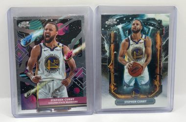 Stephen Curry Topps Cosmic Chrome Basketball Cards Lot of 2