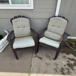2 Adams Adirondack Chairs with Cushions. 
