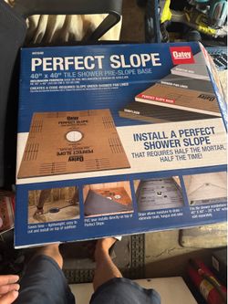 Oatey perfect slope shower base and pre-slope Extension