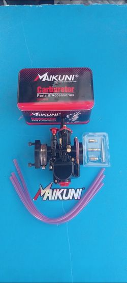 Mini Bike / Go Kart / Minibike / Go Cart / Maikuni PWK 28 Flat Side Carburetor With Rubber Boot Adapter