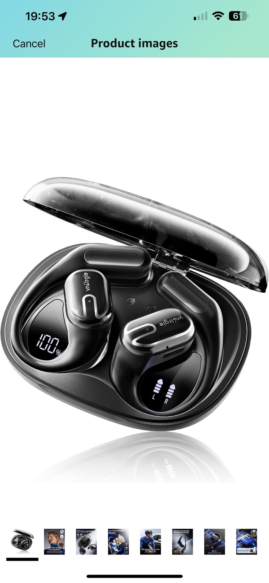 Open Ear Earbuds Bluetooth Headphones Wireless - 80Hrs Playtime Wireless Earbuds with IPX7 Waterproof Touch Control Earphones Sport with 18.2mm Driver