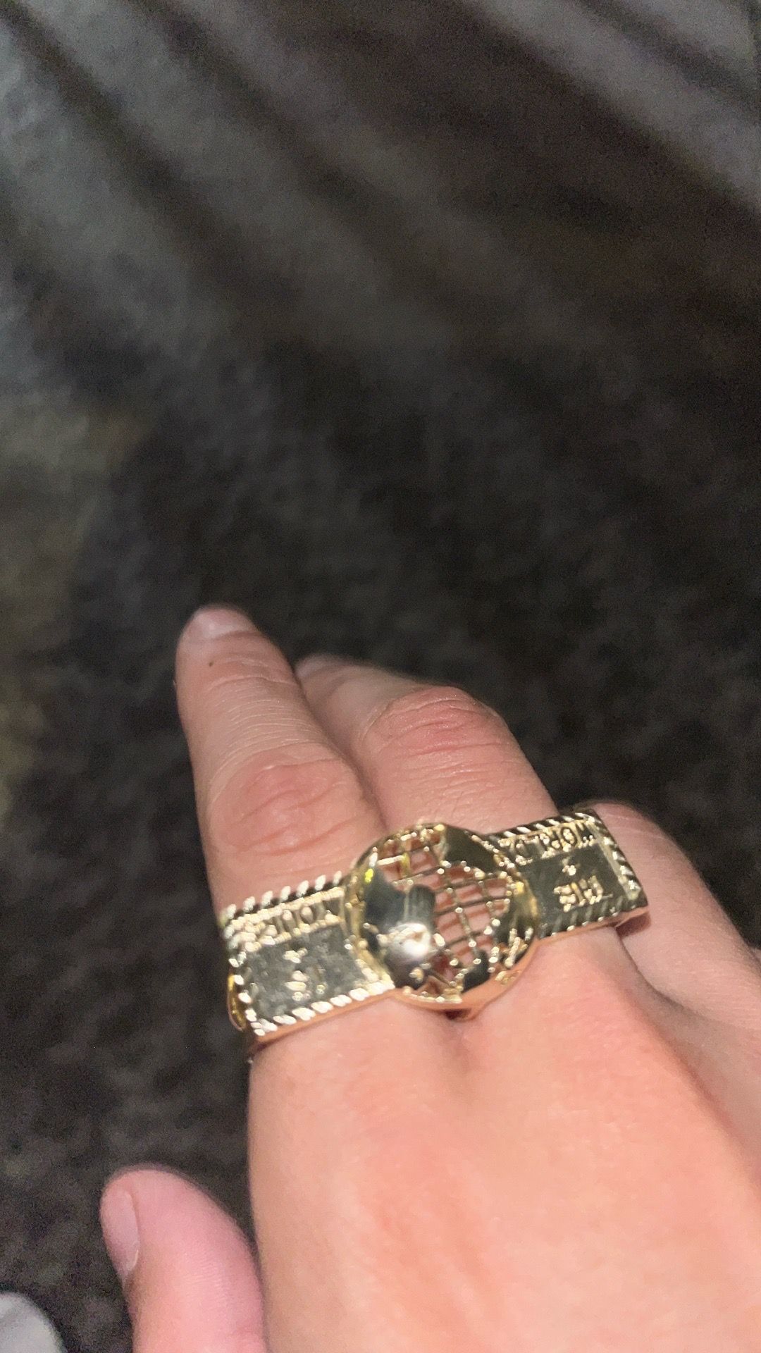 Gold plated ring