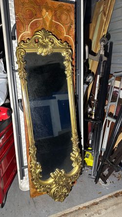 Ornate Gold Baroque Full-Length Wall Mirror